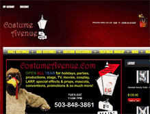Tablet Screenshot of costumeavenue.com
